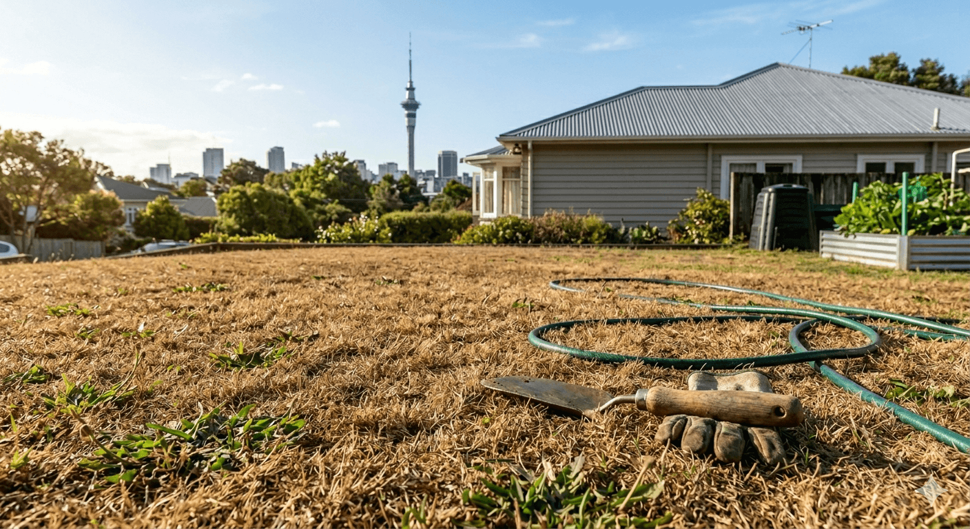 lawn getting brown auckland