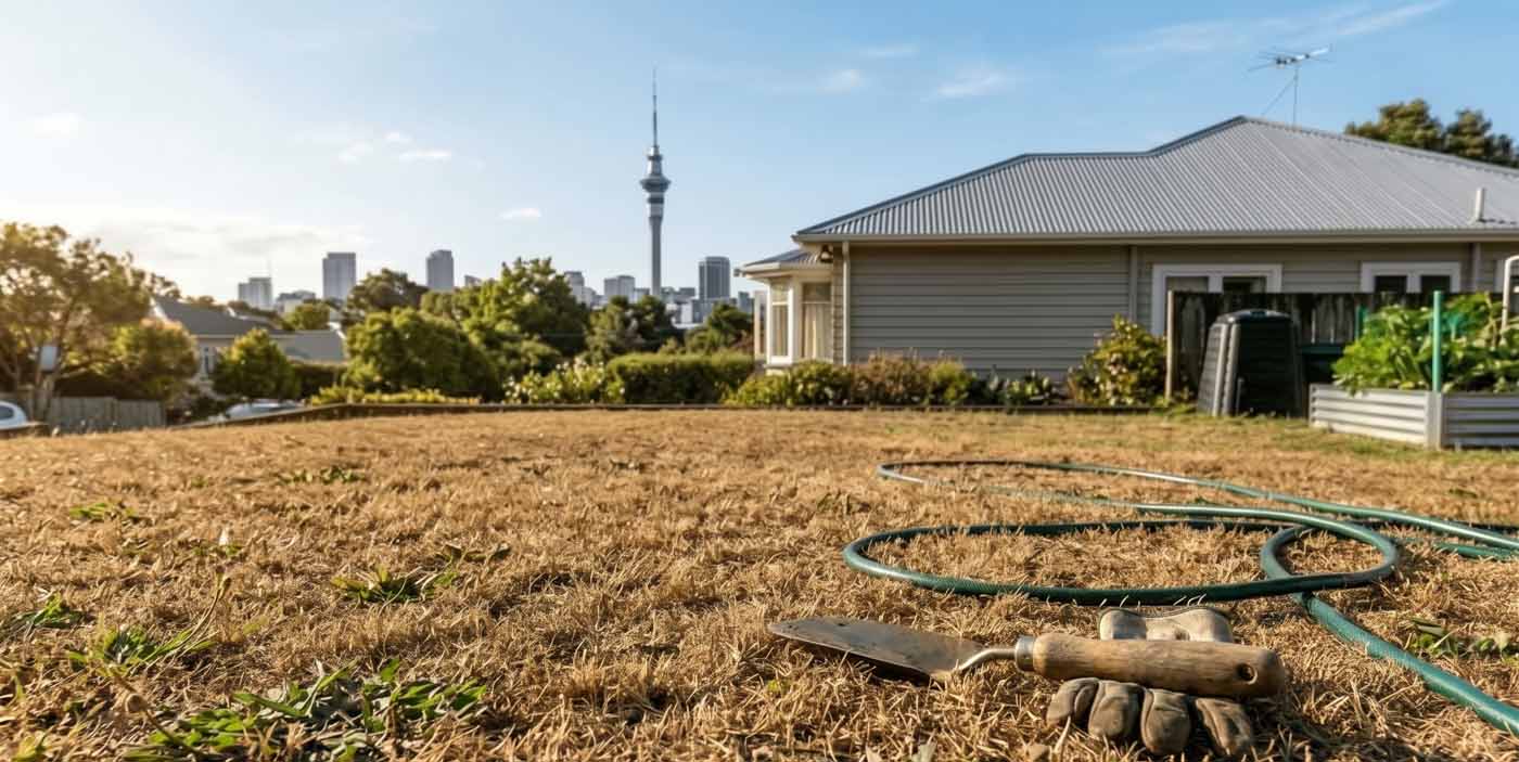 lawn getting brown auckland